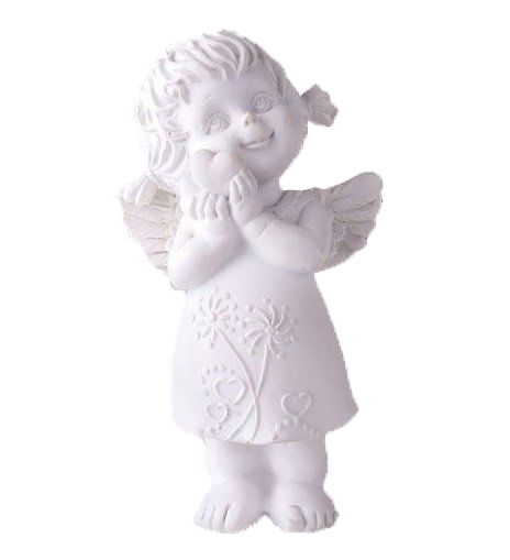 Статуетка Gilde POLY Angel "Lucy" w / heartSet 8 білий, 12 см 37575-GLD 37575-GLD фото