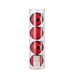 Подвес-декор House of Seasons BAUBLE GLASS RED 4 PIECES - D10 см. (1028679-EDL), Красный