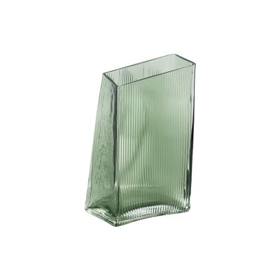 Ваза PTMD ALESE RECTANGLE L (18x21,5x30) Green (707614-PT) 707614-PT фото