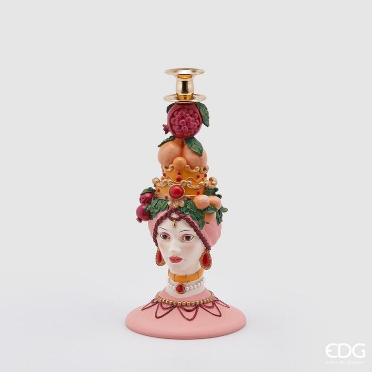 Підсвічник EDG SICILY POLY H36 D17 Pink (714689-500) 714689-500 фото
