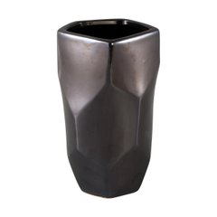 Ваза керамічна PTMD DAVIS vase s silver_nordic_shape 23.0 x 14.0 см. 672 249-PT