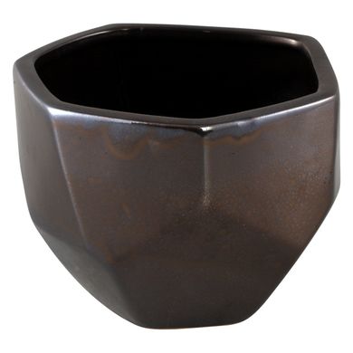 Кашпо PTMD DAVIS Pot m silver_nordic_shape 19.0 x 13.0 см. 672 247-PT
