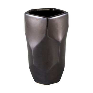 Ваза керамічна PTMD DAVIS vase s silver_nordic_shape 23.0 x 14.0 см. 672 249-PT 672249-PT фото