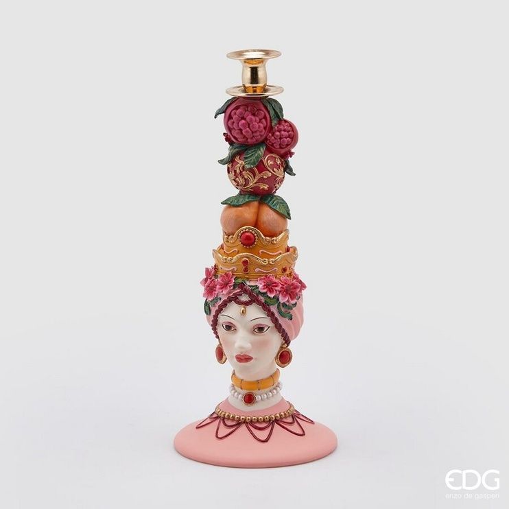 Підсвічник EDG SICILY POLY H40 D17 Pink (714890-500) 714890-500 фото