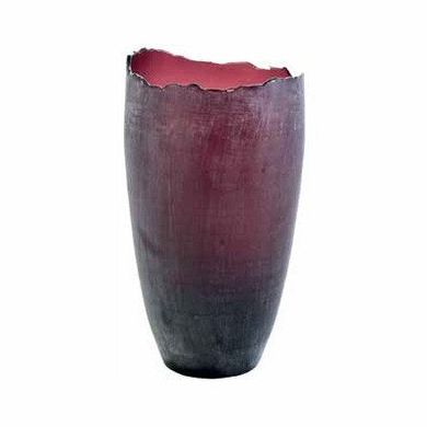 Ваза для квітів PTMD SAFFRON Glass Pot xl purple 28.0 x 15.0 см. 666 862-PT 666862-PT фото