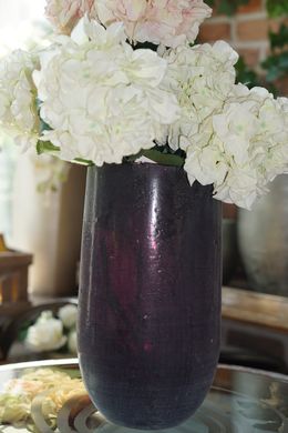 Ваза для квітів PTMD SAFFRON Glass Pot xxl purple 33.0 x 18.0 см. 666 863-PT 666863-PT фото