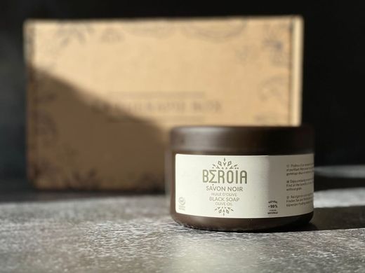 Чорне алеппське мило Beroïa COSMOS NATURAL Olive oil 180 gr. (C-SAV54BE) C-SAV54BE фото