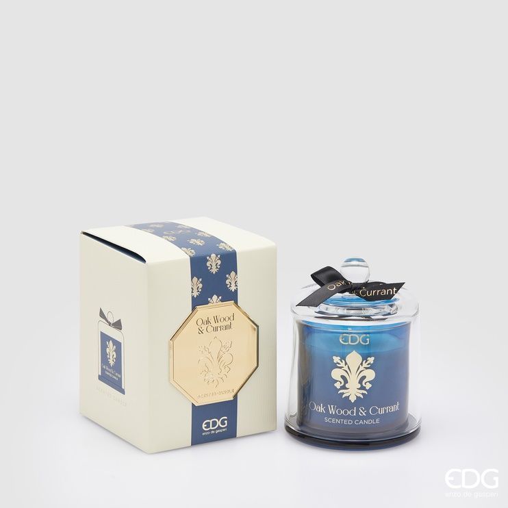 Ароматична свічка EDG CANDELA GOLDLILY C/CUPOLA H13 oak wood & blackcurrant (613788-OB0) 613788-OB0 фото