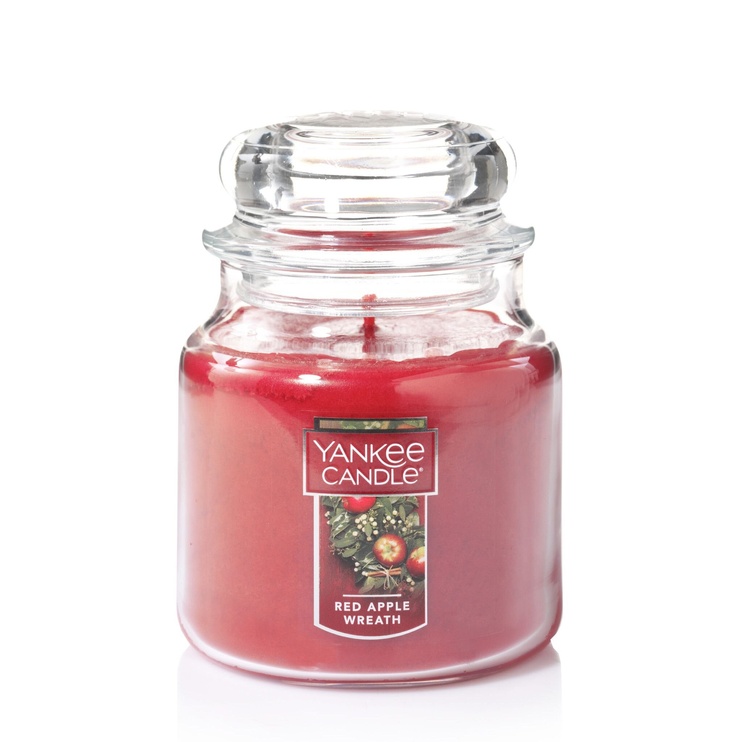 Ароматична свічка Yankee Candle CLASSIC MEDIUM до 75 годин горіння. Red Apple Wreath (1120698E)