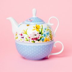 Чайник заварочный с чашкой Katie Alice ENGLISH GARDEN TEA FOR ONE (TONE001) * CU3671-KA, Бесцветный
