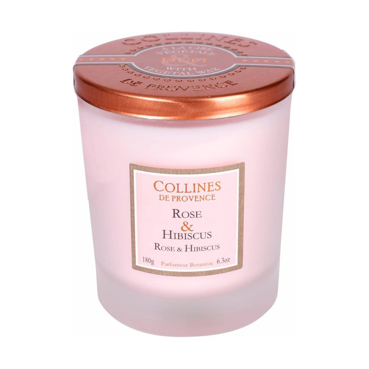 Ароматична свічка Collines de Provence DUO Rose & Hibiscus 180 гр. C2808RHI