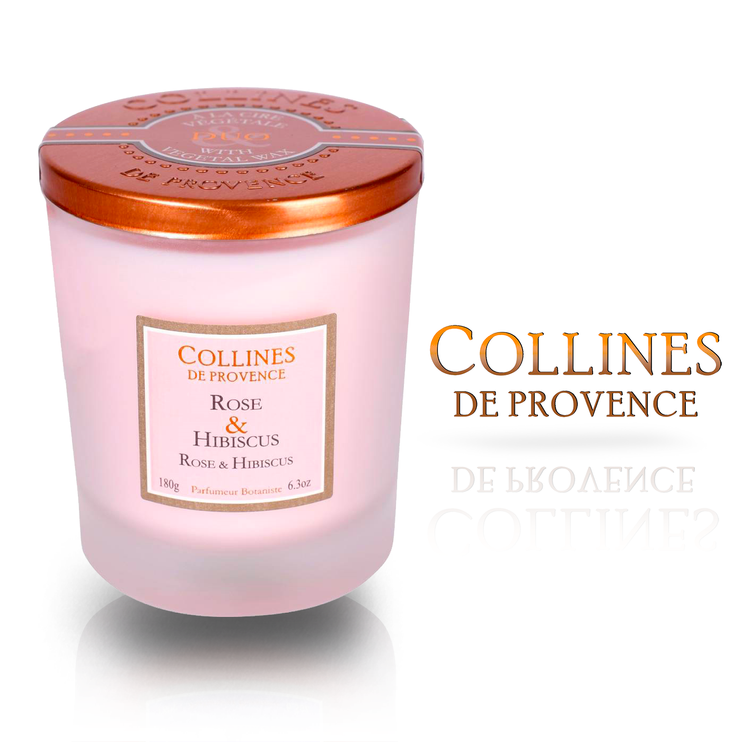 Ароматична свічка Collines de Provence DUO Rose & Hibiscus 180 гр. C2808RHI C2808RHI фото