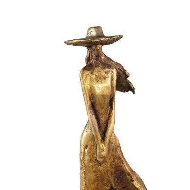 Статуетка (дівчина) PTMD MERLIN LADY ANTIQUE S (11x7,5x36,5) Gold (710289-PT) 710289-PT фото