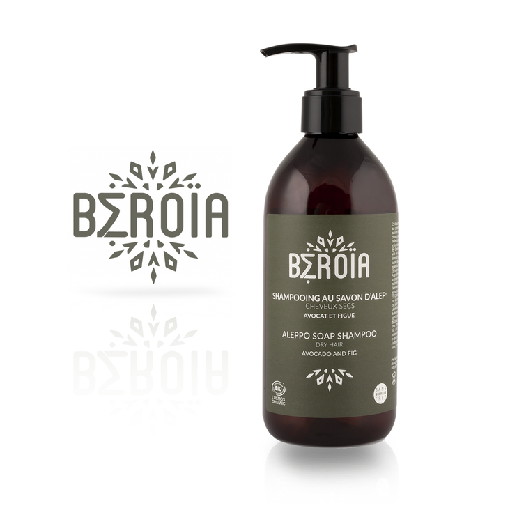 Алепський шампунь (2 in 1) Beroïa COSMOS ORGANIC Dry hair - Avacado & Fig 300 ml. (C-SHA05BE) C-SHA05BE фото