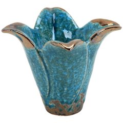 Підсвічник PTMD LILLY flower Pot l blue 669641-PT, Блакитний