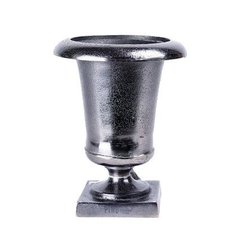 Ваза алюминевая PTMD ALU vase round chalice m black 22.0 x 17.0 см. 656675-PT
