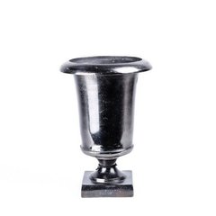 Ваза алюминевая PTMD ALU vase round chalice s black 18.0 x 14.0 см. 656672-PT