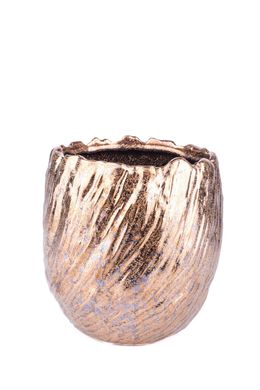 Кашпо PTMD LINLY Pot round m gold 13.0 x 14.0 см. 670 706-PT 670706-PT фото