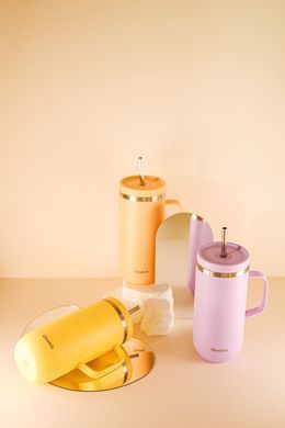 Кухоль (термо) COLD CUP 600 мл. Matt - Abricot (QD3888H) QD3888H фото