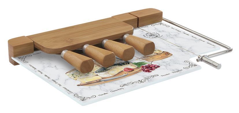 Дошка для сиру (комплект, 4 ножі) Easy Life LES FROMAGES 31,5x20 см. (R0810-LESF) R0810-LESF фото