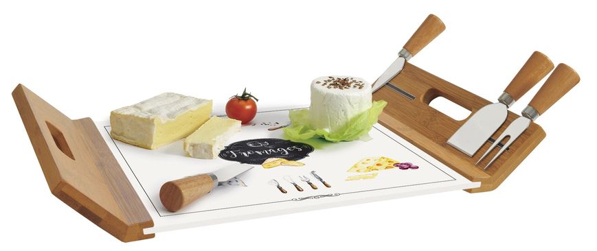 Дошка для сиру (комплект, 4 ножі) Easy Life KITCHEN BASIC FROMAGES (R0890-KIBF) R0890-KIBF фото