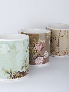 Кашпо MICA POT ROUND GREY GREEN BEIGE 3 Assorted DISPLAY (D:10 x H:10) см. 1056955-EDL 1056955-2-EDL фото