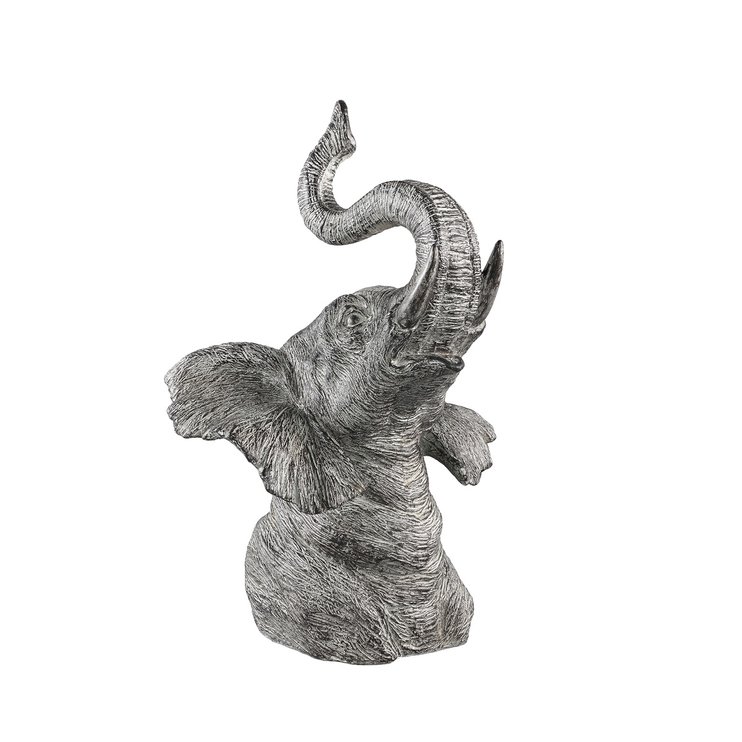 Статуетка (слон) PTMD CARTER ELEPHANT (19,5x9x44) Grey (706655-PT), сірий