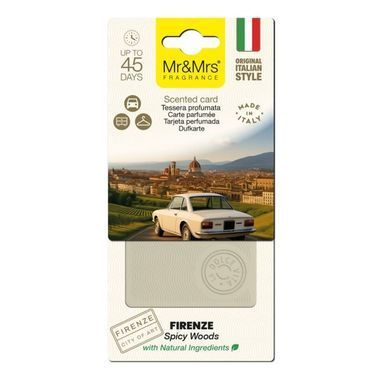Автомобільний ароматизатор Mr&Mrs LA DOLCE VITA CARDS Dove Grey Firenze (JLADVTES02LV00) JLADVTES02LV00 фото