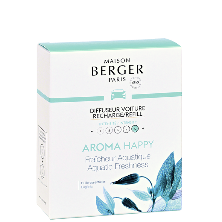 Картридж Аромадифузора в машину (2шт.) Maison Berger AROMA Happy - Aquatic Freshness (6419-BER)