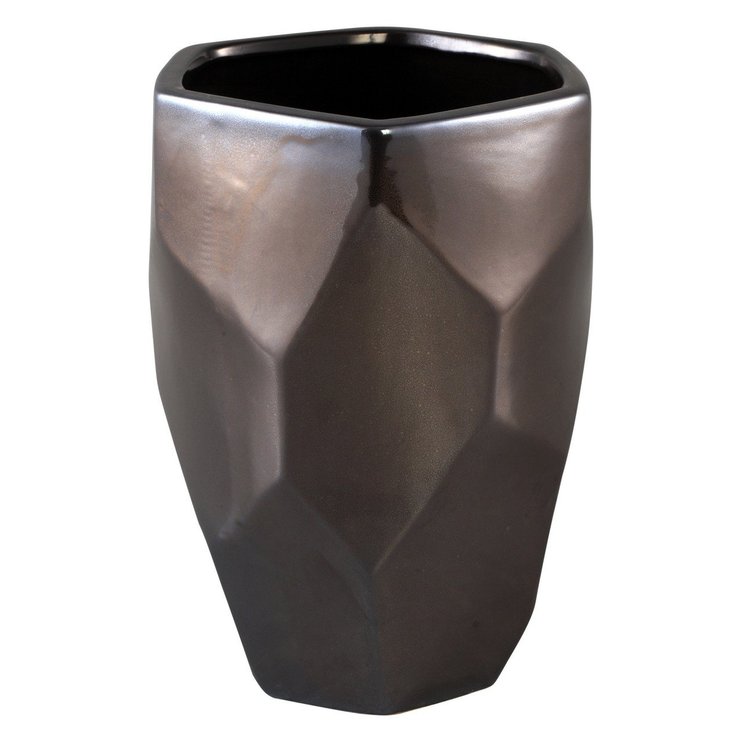 Ваза керамічна PTMD DAVIS vase m silver_nordic_shape 27.0 x 19.0 см. 672 250-PT