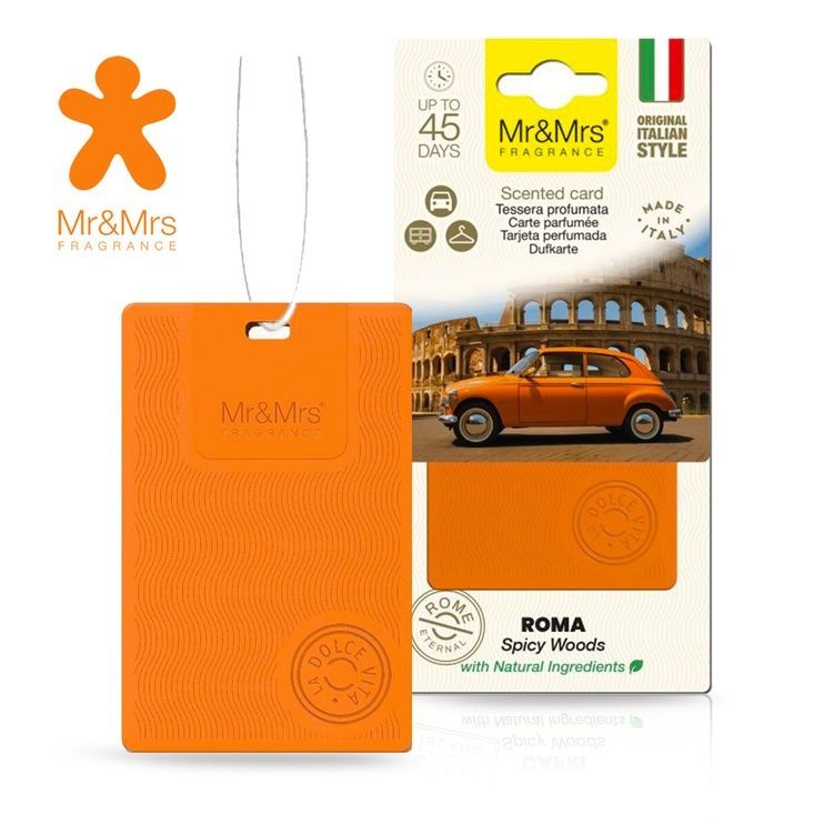 Автомобільний ароматизатор Mr&Mrs LA DOLCE VITA CARDS Orange Roma (JLADVTES04LV00) JLADVTES04LV00 фото