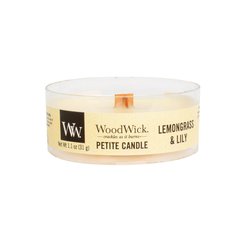 Ароматическая свеча Woodwick PETITE CANDLE 7 часов Lemongrass & Lily (66065E)