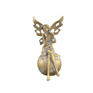 Статуетка (янгол) PTMD XMAS ANGEL ON BALL (11x9x21,5) Gold (711219-PT) 711219-PT фото