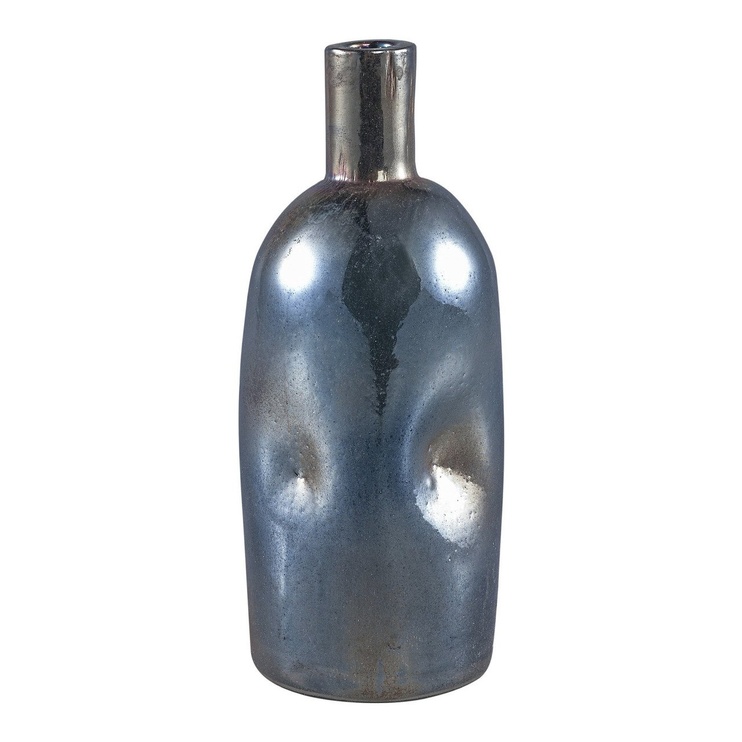 Ваза для інтер'єрних квітів PTMD EMPIRE Grey glass bottle L 25.0 x 10.0 см. 675 421-PT 675421-PT фото