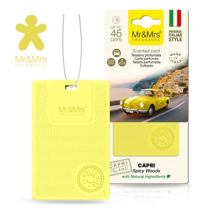 Автомобільний ароматизатор Mr&Mrs LA DOLCE VITA CARDS Yellow Capri (JLADVTES05LV00) JLADVTES05LV00 фото