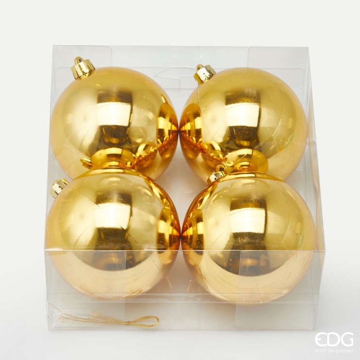 Подвiс-декор (Комплект 4шт.) EDG PALLA POLY 10CM LUCID SET 4 PCS. PVC Gold (676497-01), Gold