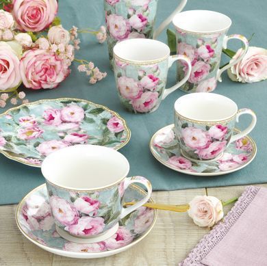 Чашка с заварником Easy Life ROSES IN BLOOM 350 мл. Fine China (R0105-ROBL) R0105-ROBL фото
