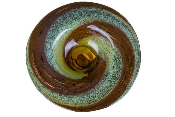 Ваза скляна Gilde GLASS Bowl AmbraBunt 8.0 x 35.0 см. 39440-GLD 39440-GLD фото