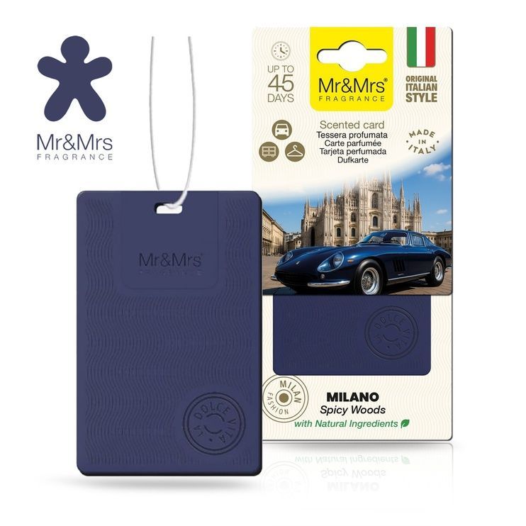 Автомобільний ароматизатор Mr&Mrs LA DOLCE VITA CARDS Blue Milano (JLADVTES06LV00) JLADVTES06LV00 фото