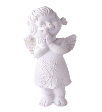 Статуетка Gilde POLY Angel "Lucy" w / heartSet 8 білий, 12 см 37575-GLD 37575-GLD фото