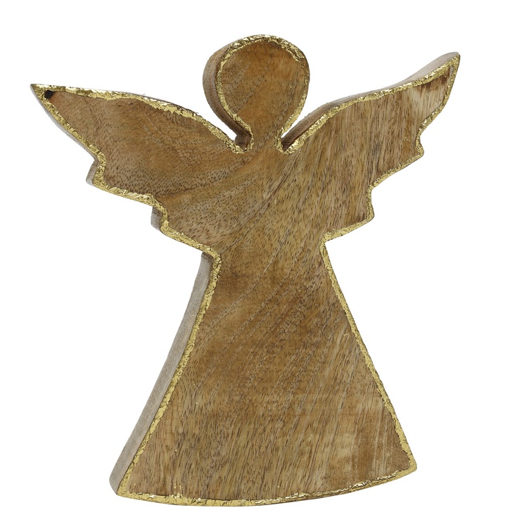 Статуетка (янгол) PTMD XMAS FOIL ANGEL L (20x19x1,5) Brown (711312-PT), Коричневий
