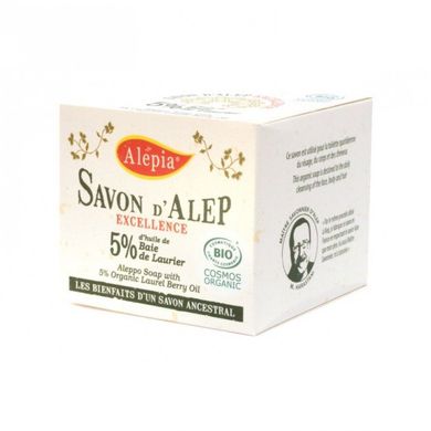 Алеппське мило Alepia EXCELLENCE ORGANIC 5% - 190g (AR0202) AR0202 фото