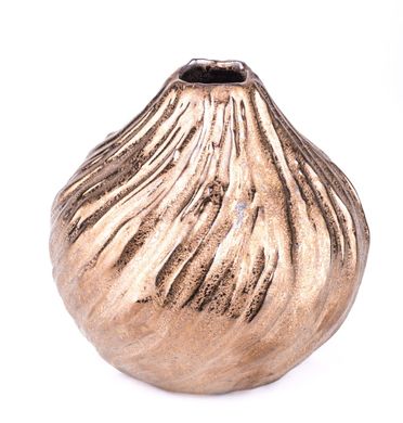 Ваза керамічна PTMD LINLY vase round gold 11.0 x 10.0 см. 670 704-PT 670704-PT фото