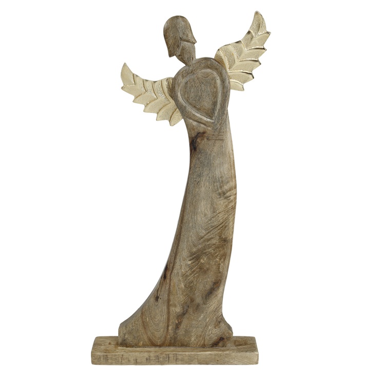 Статуетка (янгол) PTMD XMAS WINGS ANGEL M (49x23x6) Brown (711306-PT), Коричневий