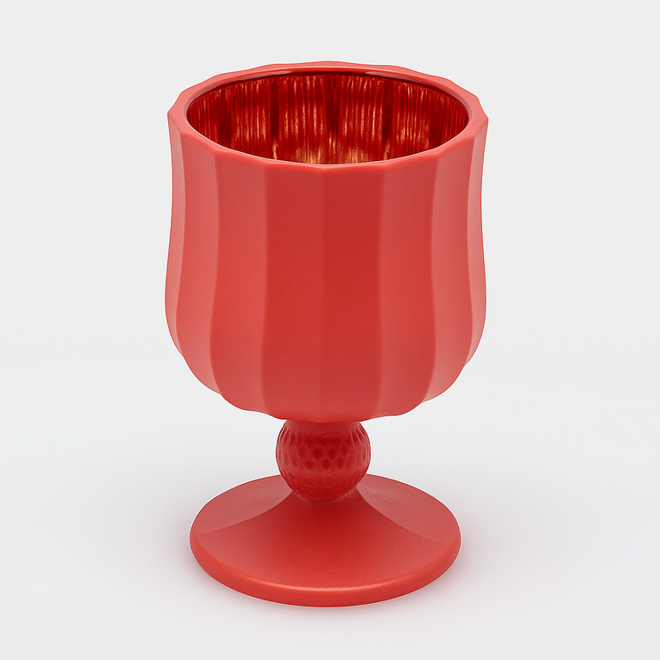 Підсвічник EDG SATIN CALICE H.11.6 D.7 Red(4400316A460R) 4400316A460R фото
