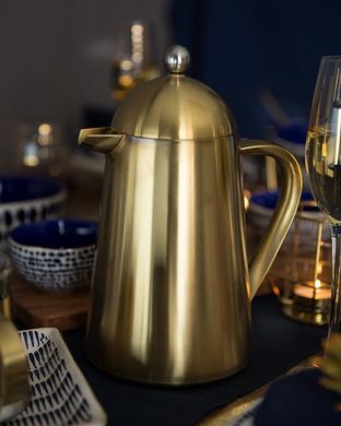 Кавник (термо) La Cafetiere EDITED METAL THERMIQUE, EIGHT CUP BRUSHED GOLD, в коробці, 1000 мл. (5201451-CRT) 5201451-CRT фото