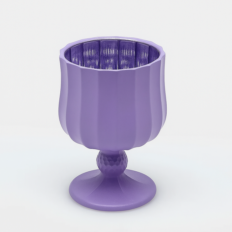 Підсвічник EDG SATIN CALICE H.11.6 D.7 Violet (4400316A460V) 4400316A460V фото