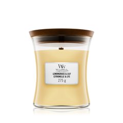 Ароматическая свеча Woodwick MEDIUM HOURGLASS 60 часов Lemongrass & Lily (92065E)