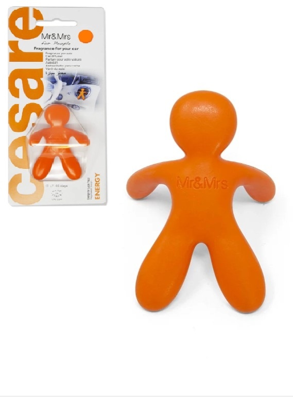 Ароматизатор в машину чоловічок Mr&Mrs CESARE BLISTER Orange Energy - Orange (JCESBS05N)