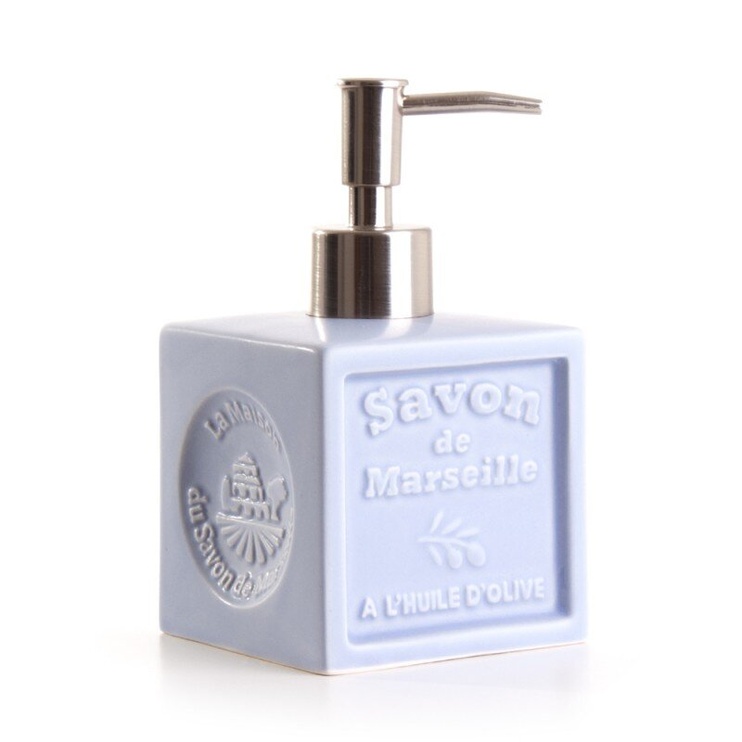 Дозатор (для рідкого мила) La Maison du Savon Marseille CERAMIC LIQUID SOAP DISPENSER - CUBE LAVENDERR (M41013)
